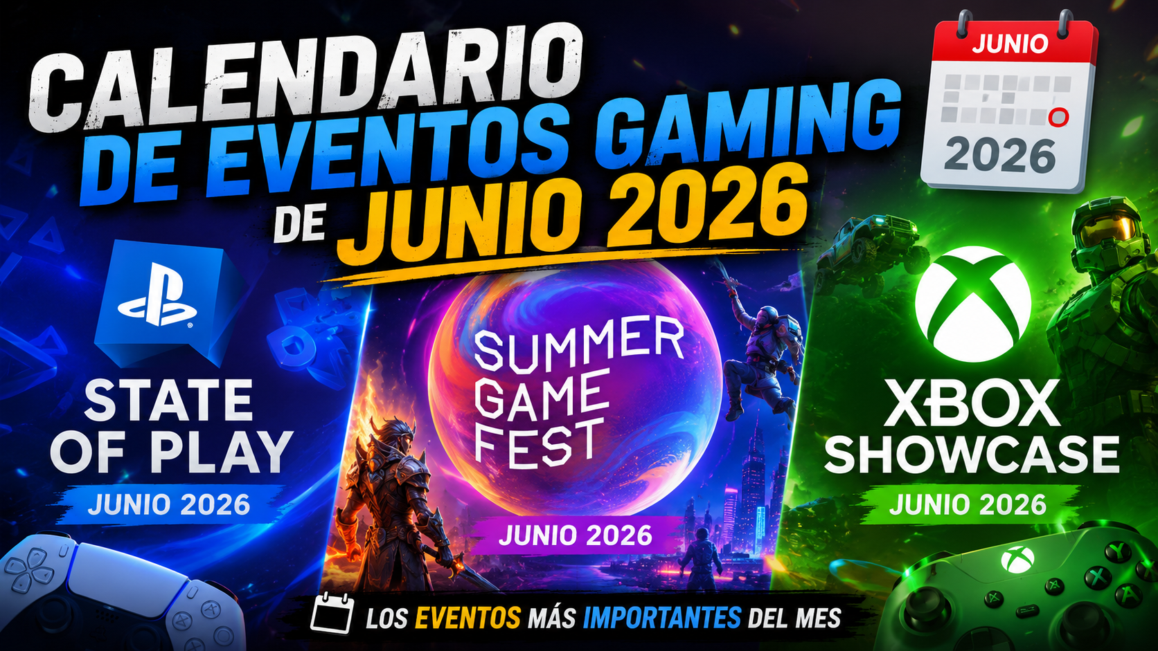 Calendario de eventos gaming de junio 2026: State of Play, Summer Game Fest y Xbox&nbsp;Showcase