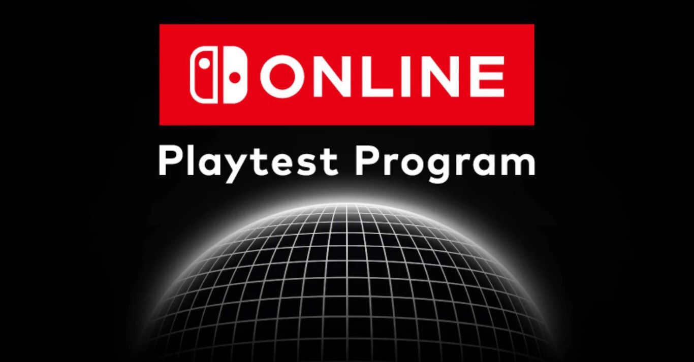 Gráfica de Nintendo Switch Online Playtest Program con un globo de rejilla