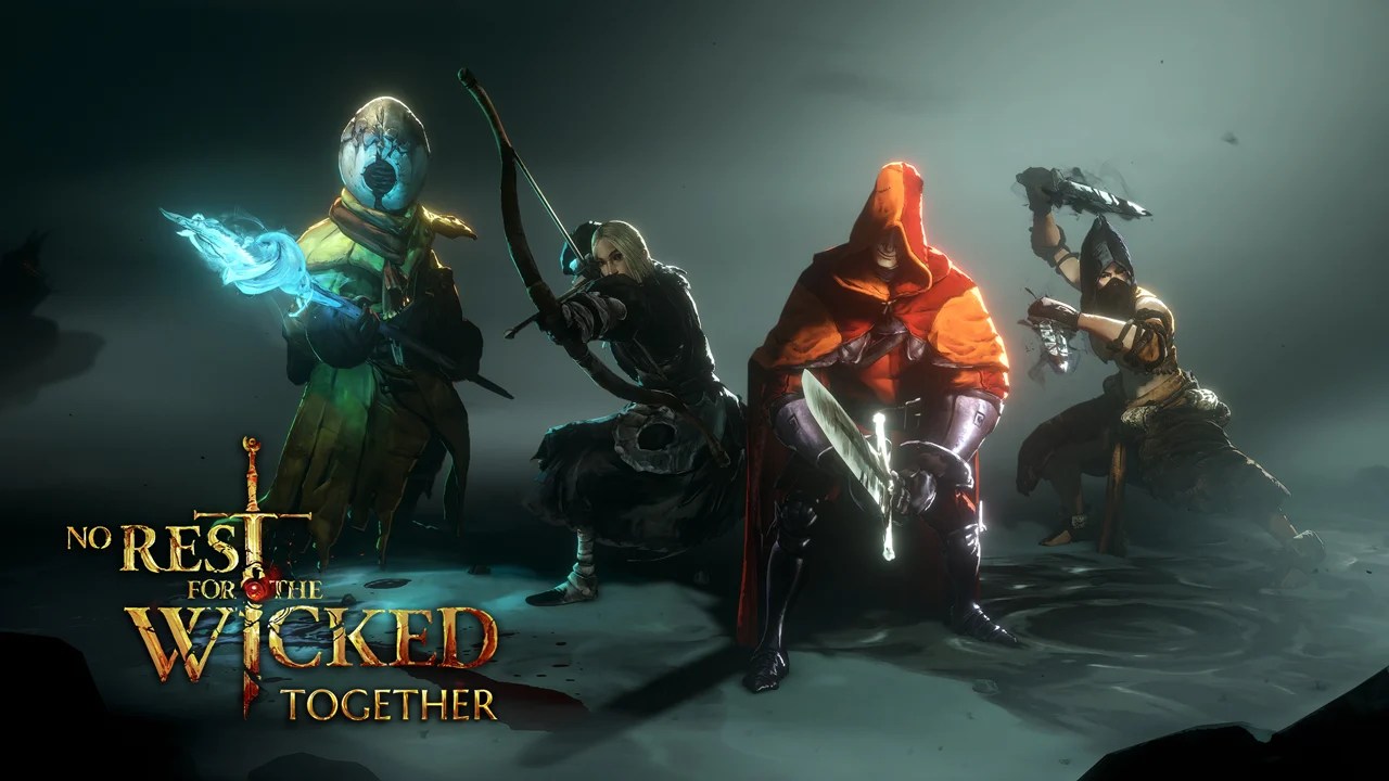 Cuatro personajes de No Rest for the Wicked en la actualización cooperativa Together