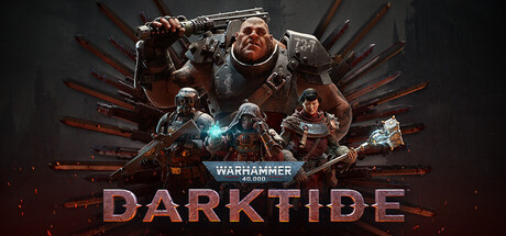 El grupo protagonista de Darktide, con un Ogryn y combatientes humanos