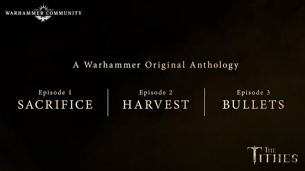 Los tres episodios de The Tithes: Sacrifice, Harvest y Bullets